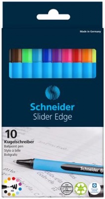 Golyóstoll készlet, 0,7 mm, kupakos, SCHNEIDER "Slider Edge XB", vegyes színek